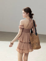 Ginger Yellow Halter Top & Skirt Set