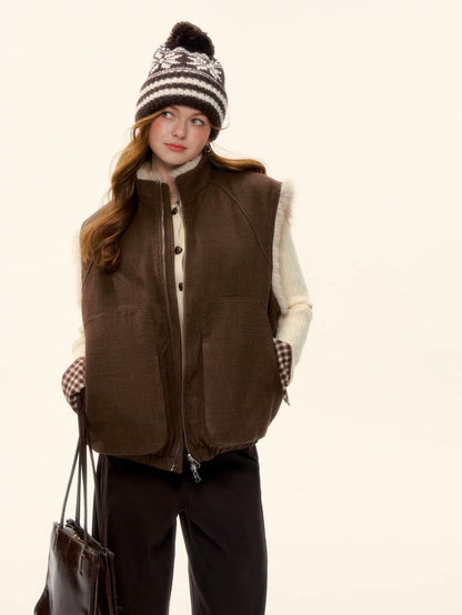 Reversible Eco Fur Wool Vest