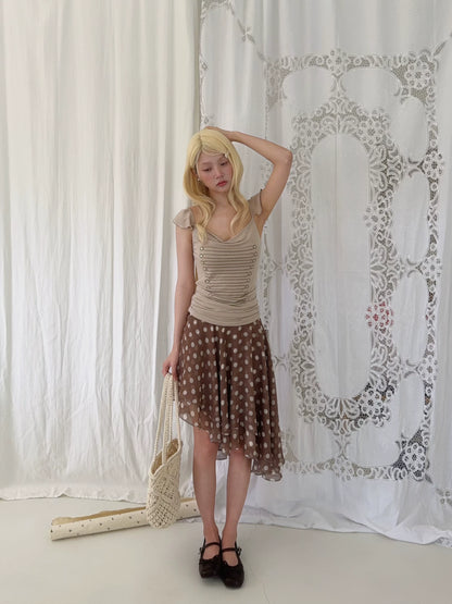 Rhinestone Ruffle Camisole Top