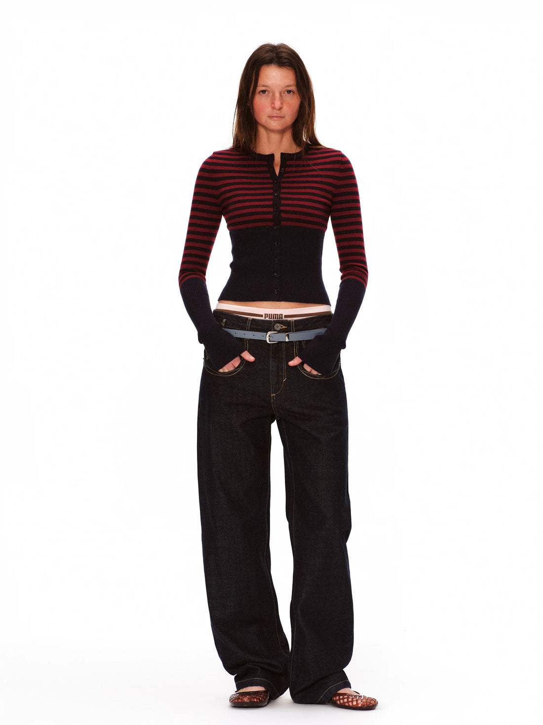 Contrast Pocket Jeans