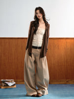 Tie Bust Cardigan Set