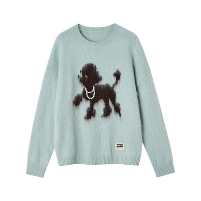 Playful-puppy Crewneck Sweater