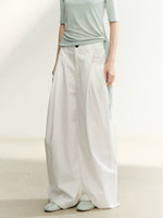 White High Waist Wide Leg Pants