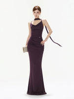 Ruched Cowl Maxi Dress