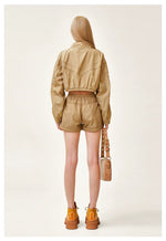 Ancient Myth Metallic Skin Embroidered Athletic Shorts
