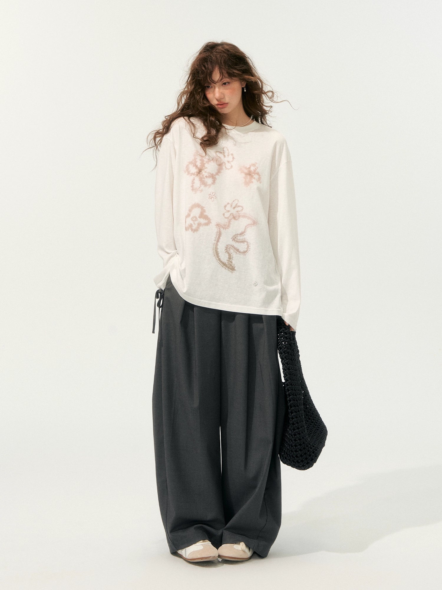Color-Block Crew Neck Base Long-Sleeve T-Shirt