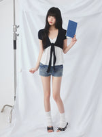 Tie Cardigan Camisole Set