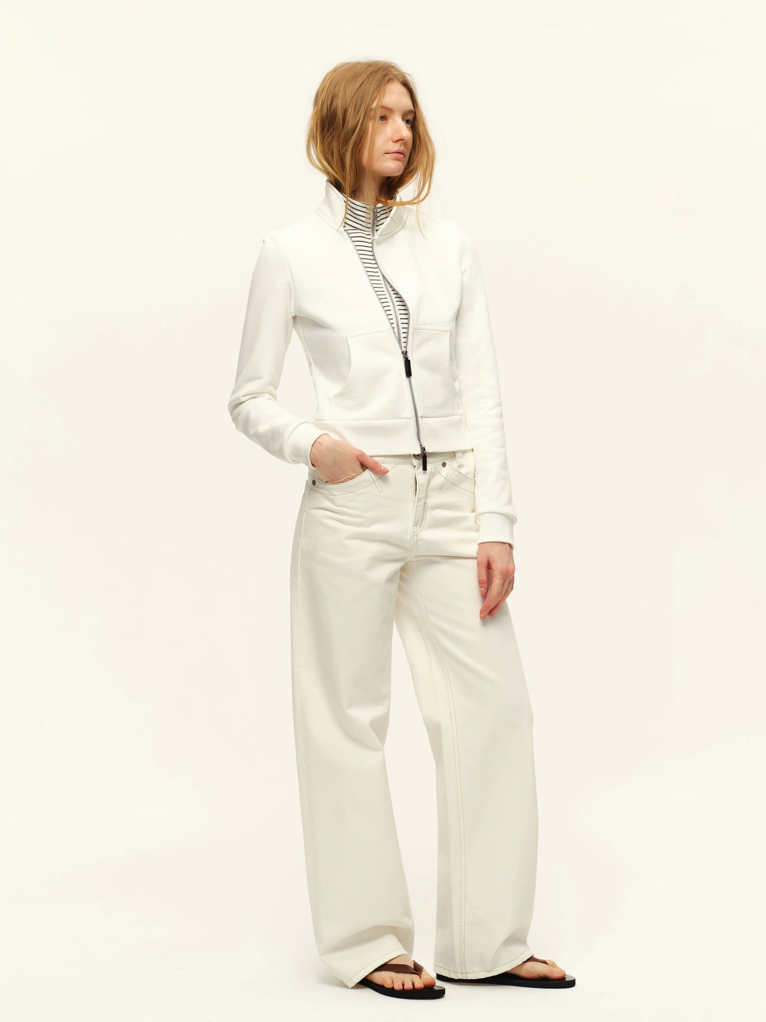 Double Zip Sweatshirt Jacket