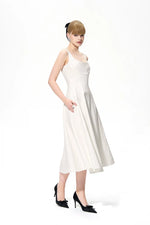 Waist A-Line Midi Dress