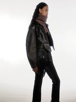 Oversized Thick Leather Jacket