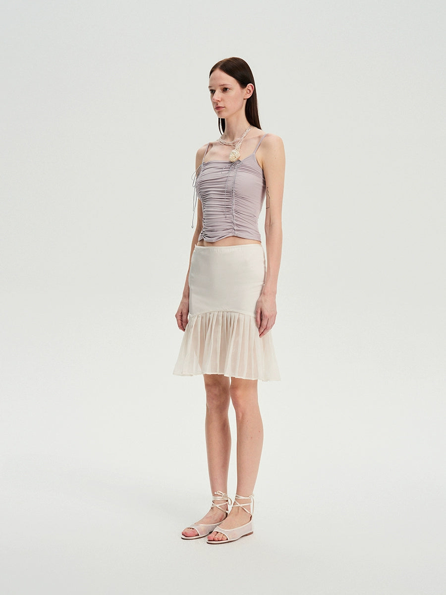 Drawstring Ruched Slim Cami