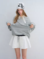 Ruffle Tie Pleated Skirt