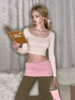 Color-Block Faux-Layered Low-Rise Flared Yoga Pants