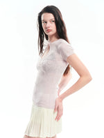 Cutout Knit Short Sleeve Top