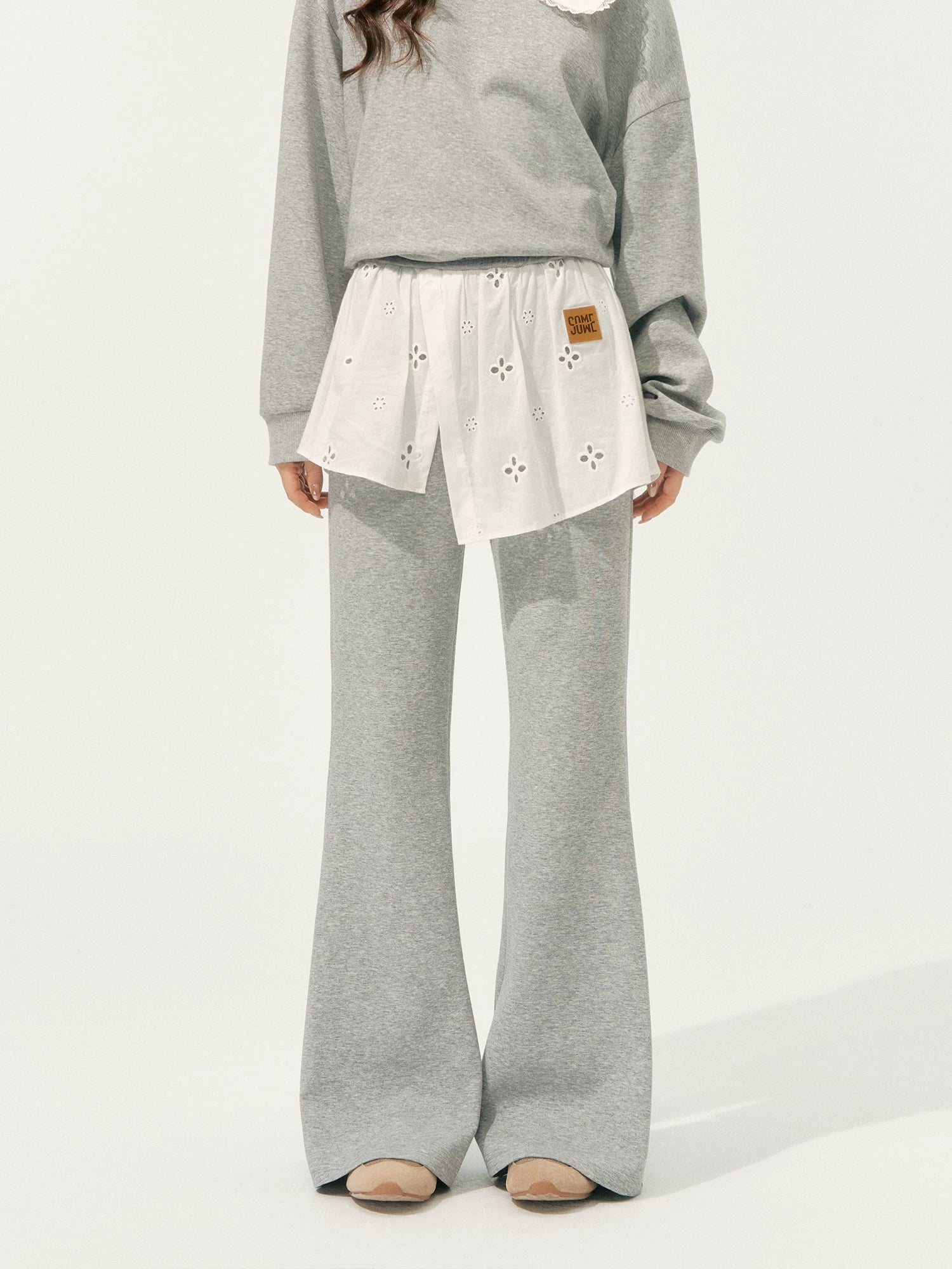 Detachable Collar Sweatshirt Set