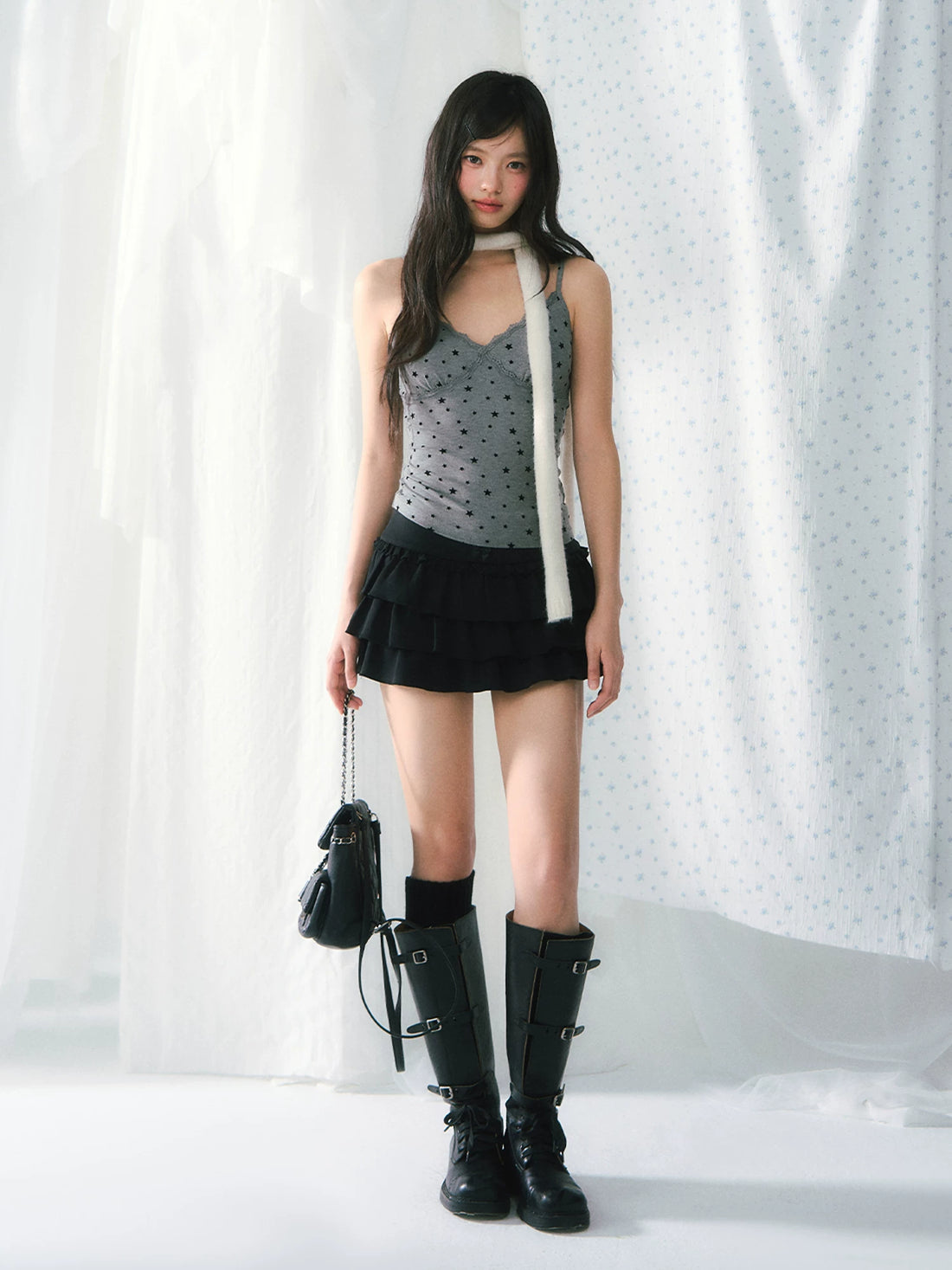Lace Star Flocked Camisole