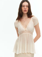 Blush Lace Rayon Top