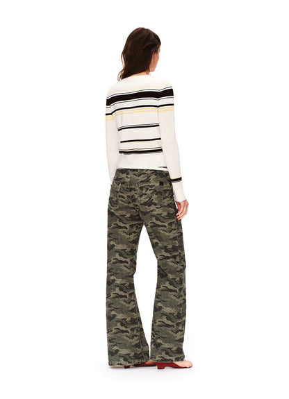 Camo Flared Wide Pants