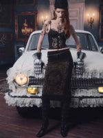 Lace Satin Corset Cami