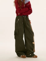 Fringed Corduroy Straight-Leg Pants