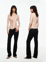 Cross Draped Acetate Top