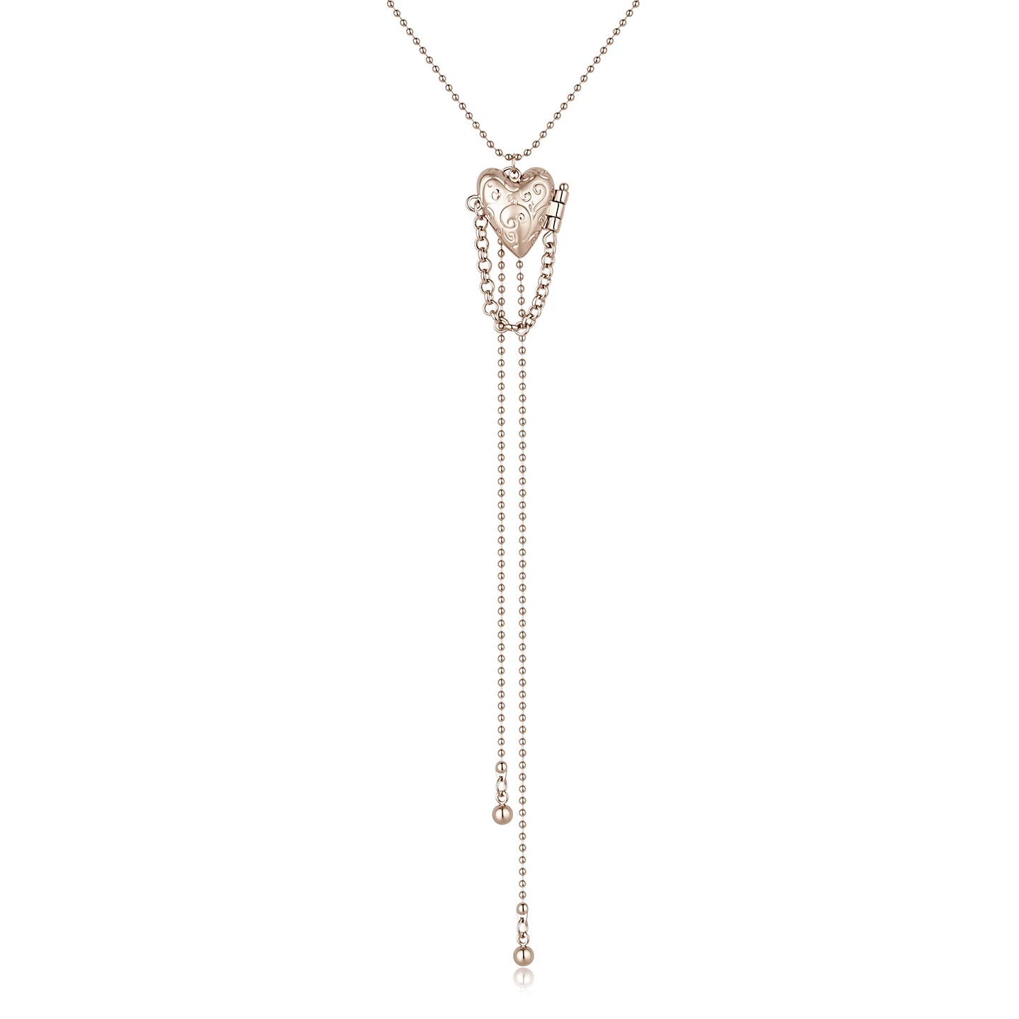 Heart Tassel Y Necklace