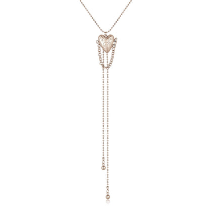 Heart Tassel Y Necklace