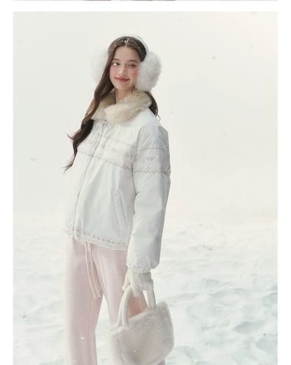 Reversible Fair Isle Down Jacket