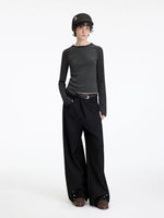 Contrast Raglan Slim Top