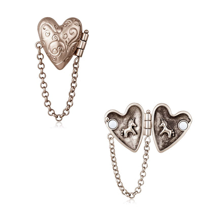 Heart &amp; Pony Tassel Earrings