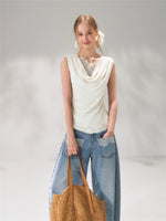 Lace Patch Knit Tank