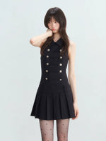 Halter Pleated Dress