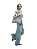 Graffiti Denim Tote Bag
