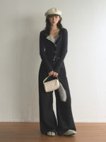 Contrast Stripe Knit Cardigan