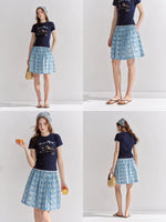 Floral Pleated Mini Skirt