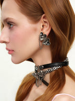 Heart & Pony Tassel Earrings