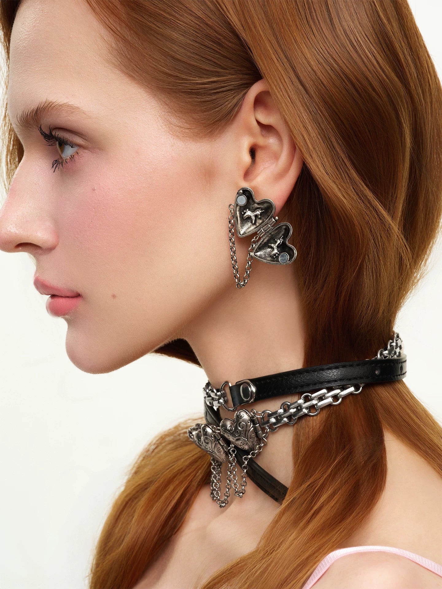 Heart &amp; Pony Tassel Earrings