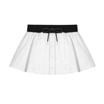 Ruffle Tie Pleated Skirt