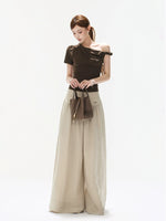 Ruched One-Shoulder Knit Top