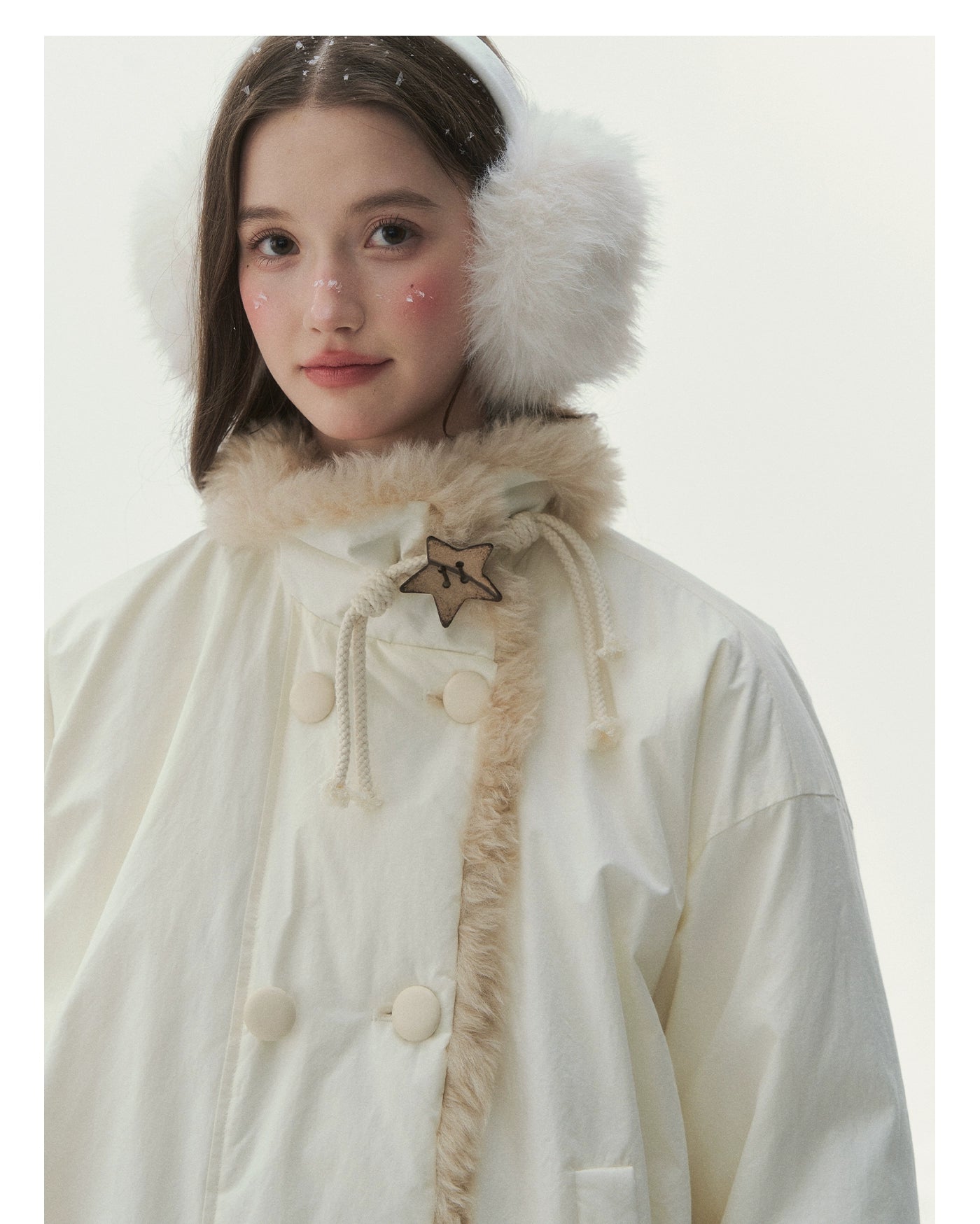 "Star Birch" Double-Breasted Down Puffer