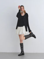 Lace Patchwork Mini Skirt