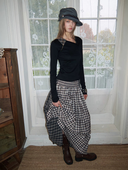 Asymmetric Henley Knit Top