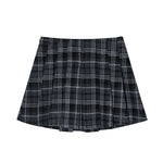 Plaid Wool Pleated Skirt