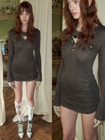 Pocket Henley Knit Top & Dress Set