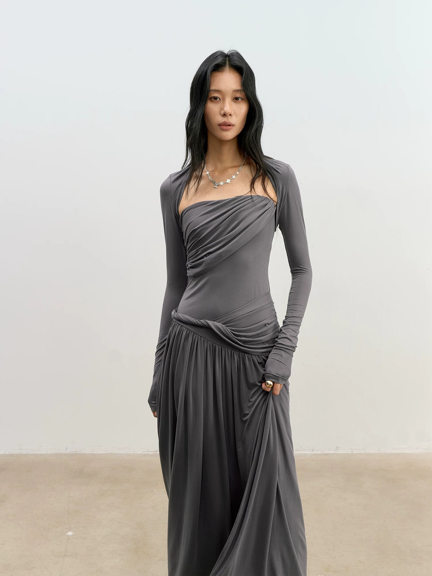 Lyocell Twist Maxi Dress