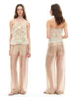 Embroidered Lace Halter Camisole
