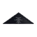 Lace-Trimmed Silk Feel Headband Triangle Scarf