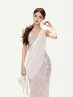 Floral Mesh Mermaid Dress