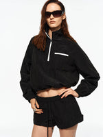 Airy Zip Shorts Set