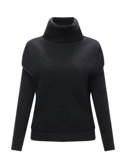 Gray Turtleneck Knit Set